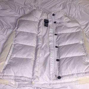 GAP White puffer vest